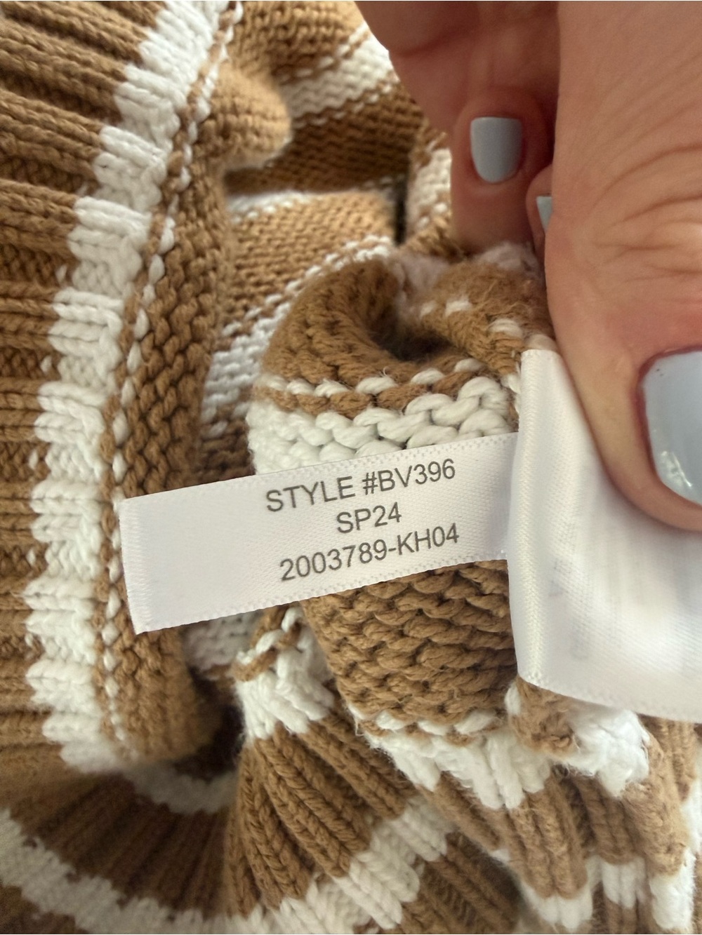 J. Crew Roll Neck Sweater in Camel/White Stripped - Picture 5 of 5